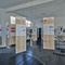 Blick in die Ausstellung im aut – Schilderwald "geld macht raum"