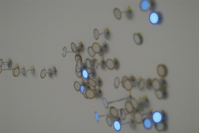 Rens Veltman, "walking dots", Lichtinstallation, Bildnachweis: © Rens Veltman Rens Veltman, "walking dots", Lichtinstallation, Bildnachweis: © Rens Veltman