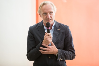 Ausstellungseröffnung "we are here! 3 Versuche", Stadtrat Günter Riegler