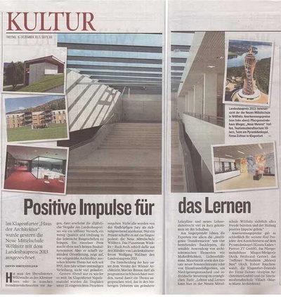 Kleine Zeitung_06.12.2013_Positive Impulse für das Lernen