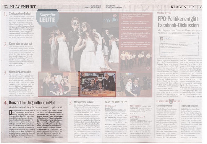 Kleine Zeitung_2015.02.03_" Konzert für Jugendliche in Not"