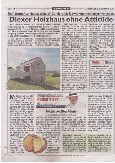 Kronen Zeitung_2015.12.03_Diexer Holzhaus ohne Attitüde