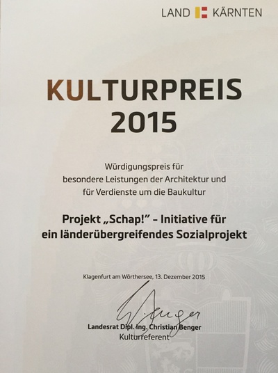 Kulturpreis Kärnten 2015‏: „SCHAP!“