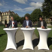 Pressegespräch in Velden. V.l. Vouk, Fellner, Molitschnig
