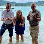 Seenkonferenz (v.l.n.r.): LR Daniel Fellner, Raffaela Lackner, Franz Sturm, Elias Molitschnig