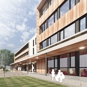 NMS Villach-Lind (in ARGE mit Architekt Stefan Thalmann) – © Werner Thurner NMS Villach-Lind (in ARGE mit Architekt Stefan Thalmann)