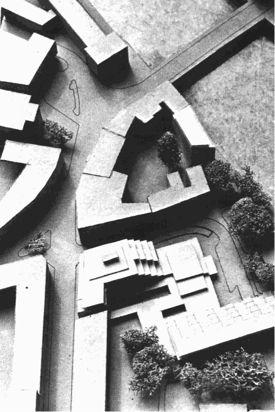 Projekt Geschäfts-, Büro- und Apartmenthaus in Villach, Planung Karl Hack 1971-72