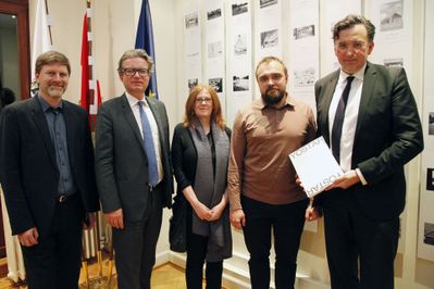 Markus Bogensberger, LR Christoph Drexler, Petra Kickenweitz, Ziga Kresevic, Ronny Rödl (vlnr)