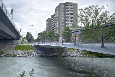Sankt-Bartlmä-Brücke, Innsbruck, 2014 – 2015 (Architektur: Hans Peter Gruber)