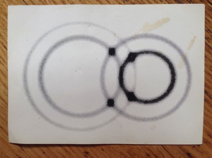 Einladungskarte 1997, gefunden von Manfred Sandner "... Der Altar sitzt offenbar gut..."