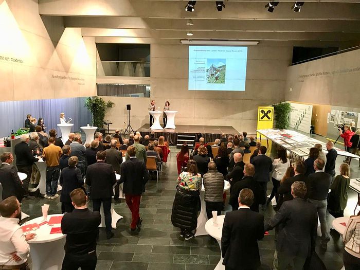 Eröffnung der Ausstellung "Neues Bauen in Tirol 2018" in der Fachhochschule Kufstein