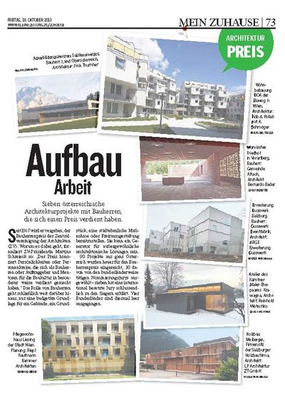 Kleine Zeitung_18.10.2013_Aufbau Arbeit