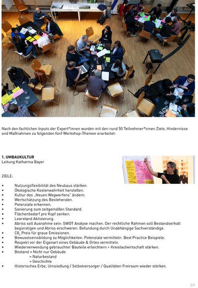 Ergebnisse Workshop
