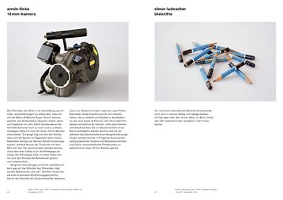 Beiträge von Armin Linke - 16 mm Kamera und Elmar Ludescher - Bleistifte